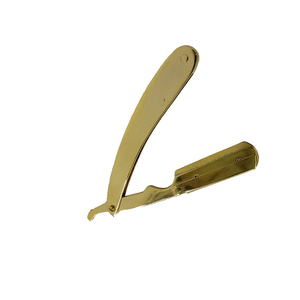 Navaja de afeitar plegable de una sola hoja con mango de metal y logotipo personalizable ajustable para hombre - Product Image 5