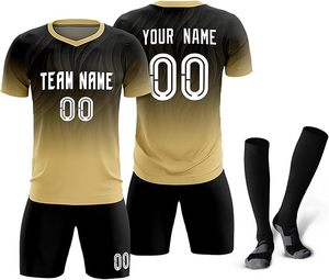 Conjunto de Camiseta de Fútbol con Estampado Digital Personalizado para Hombre, Manga Corta, Transpirable, de Secado Rápido, con Tirantes Ajustables, Cintura Elástica, Poliéster, para Equipos Adultos - Product Image 6