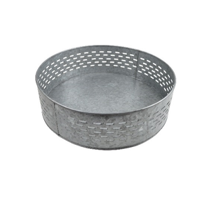 Plateau à fleurs en métal de forme ronde le plus récent au prix de gros auprès de l'exportateur et du fabricant indiens - Product Image 3