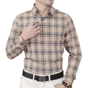 Camisa de Vestir a Cuadros de Lino Personalizada 2026, Cuello con Botones, Manga Larga, Casual, Tallas Grandes para Hombre, OEM ODM, Venta al Por Mayor - Product Image 2