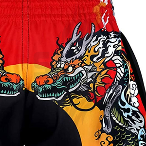 Pantalones Cortos de Boxeo Elásticos y Transpirables de Satén 100% Poliéster para Entrenamiento de Kickboxing, MMA y Artes Marciales - Product Image 5