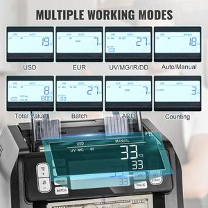 Macchina Contabanconote Automatica con Display LED, Funzione di Rilevamento Banconote False (UV, MG, IR, DD, CIS) per USD ed EUR - Product Image 3