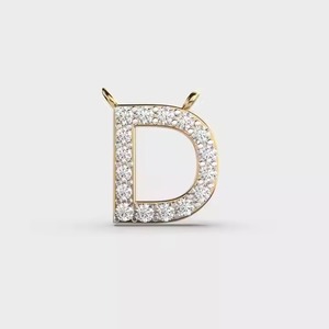 Colgante de Hip Hop para Hombre con Moissanita Auténtica en Forma de D, Cadena de Diamantes, Joyería con Plata de Ley Bañada en Rodio - Product Image 3