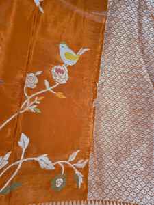 Sarees de Seda Brocada de Lujo |   Exquisito Trabajo de Zari Banarasi, Ropa Étnica Tradicional India para Bodas - Product Image 5