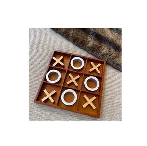 Newest Design Wooden Chess <b>Board</b> for Party <b>Hotel</b> Table Decorate 100% Natural Wood Tic Tac Toe <b>Game</b> for Good Sale - Product Image 2