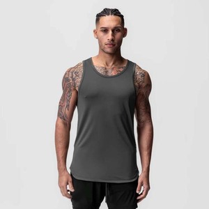 Camiseta sin mangas de punto para hombre, de color sólido, con cuello redondo, de secado rápido, transpirable, para gimnasio, entrenamiento, chaleco informal, ropa deportiva. - Product Image 6