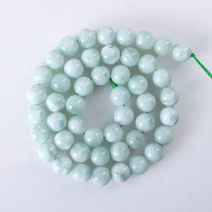 Cuentas Sueltas Redondas de Angelita Azul Natural, Exclusivas y Modernas para la Creación de Joyas, Pulseras, Collares, Accesorios DIY - Product Image 1