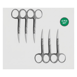 Satin Cuticle Scissors 3.5 Inch Curved Manicure Scissor <b>Set</b> German Grade Stainless Steel <b>Nail</b> Clippers for Salon OEM Custom Logo - Product Image 6