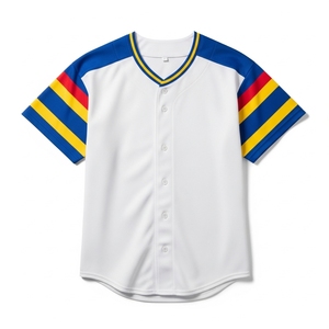 Nouvelle arrivée, maillot de baseball personnalisé à impression numérique de haute qualité, uniforme OEM, maille respirante, col en V, manches courtes, 100% polyester - Product Image 1