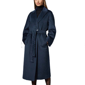 Gabardina Impermeable Vintage para Mujer |   Gabardina Larga de Moda Personalizada OEM con Cierre de Cinturón, 100% Lana, Venta al Por Mayor - Product Image 1