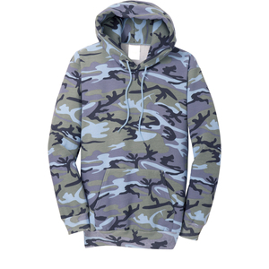 Sweat à capuche vintage camouflage personnalisé pour homme, coupe ajustée, doublure polaire, 52% coton, 48% polyester, hiver, extérieur - Product Image 1