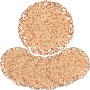 Handwoven Water Hyacinth Table <b>Mat</b> Eco Friendly Natural Dining Placemat Wholesale Manufacturer Bulk Supplier - Product Image 2
