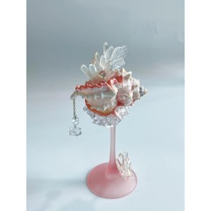 Eye catching cutest pinkish colored sea shell wine glass sdds charm to home decor with its coastal-inspired aesthetics - Product Image 1