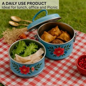 Lonchera Tiffin de Acero Inoxidable 100% con Cierre Lateral, para Niños, Adultos, Adolescentes y Oficina, Personalizable, Gran Venta - Product Image 5