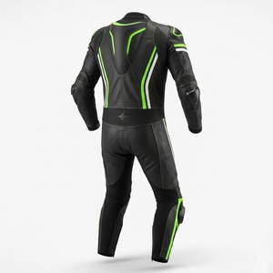 High Trending OEM Men genuine leather motorcycle <b>jackets</b> Men High Quality Leather <b>Racers</b> <b>Jacket</b> Pant Motorbike Suit for sale - Product Image 2
