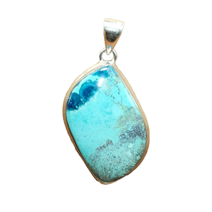 Collier pendentif en azurite bleue de grande qualité, en argent sterling 925, bijou en azurite bleue, cadeau pour petite amie - Product Image 1