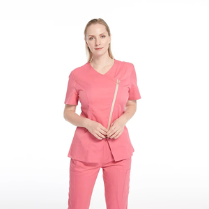 Uniforme de Enfermera Personalizado, Corte Ajustado, Manga Corta, Tejido Elástico, Pantalones Deportivos para Hospital, Spa, Cómodo y Elástico - Product Image 6