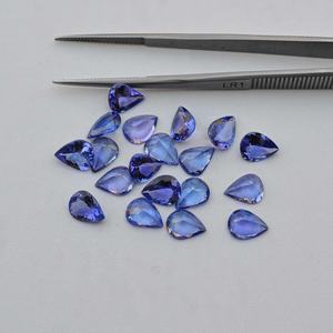 5x7mm AAA qualité tanzanite naturelle à facettes coupe poire pierres précieuses en vrac non chauffées pierre calibrée pour la mode bijoux en gros - Product Image 1