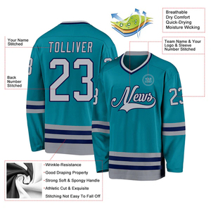 Camiseta Deportiva de Hockey Personalizada con Logotipo Bordado y Material de Malla Transpirable - Product Image 4