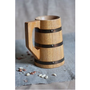 Direct Factory Supply Carved Wooden Mug Natural <b>Drinkware</b> for Coffee Tea Beer and Outdoor Use Available At Best Market Price - Product Image 1