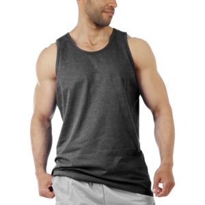 Débardeurs pour hommes de haute qualité en polyester/coton, décontractés, à séchage rapide, respirants, en tissu tricoté, sans manches - Product Image 1