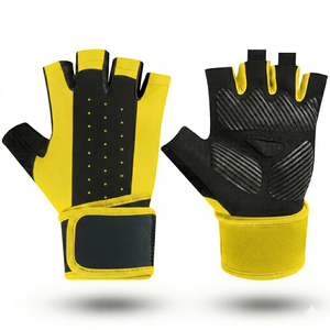 Unisex Anti-Slip Hypalon Rubber Gym Gloves for Fitness Workout and Weightlifting Crossfit Hand Grips With Wrist Protection - Product Image 4