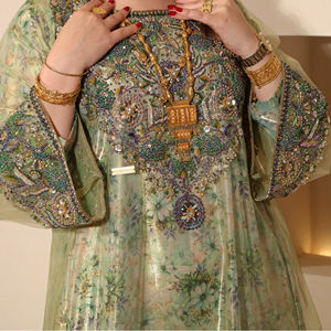 Luxury Women's Classic <b>Ball</b> Gown Maxi Dress 100% Silk Floral Print Loose <b>Fit</b> Bride Party Wear - Product Image 5