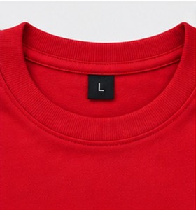 <b>Men's</b> Red Cotton T-Shirt Short Sleeve O-Neck Regular Fit Casual Solid Color Jersey Knit Blank Design - Product Image 6