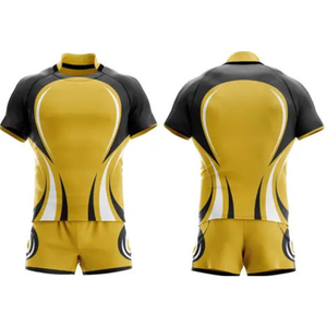Tenues de rugby élégantes, personnalisables avec le nom de l'équipe, respirantes, séchage rapide, antibactériennes, polyester de haute qualité, performance améliorée - Product Image 4