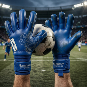 Gants de gardien de but de football Namissm, en cuir PU, antidérapants, respirants, avec sangle de poignet réglable, unisexe - Product Image 2