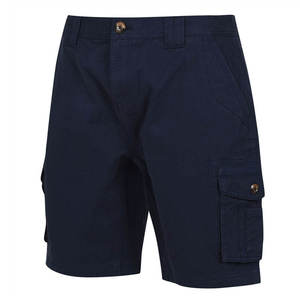 Shorts cargo pour homme, taille mi-haute, fermeture boutonnée, couleur unie, coton Oxford, décontractés, style Bermuda, avec poches - Product Image 2