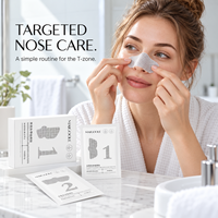 MAIGOOLE Kit de Patchs Points Noirs pour le Nez, Masque Facial Hydrogel, Bandes Nasales avec Écouvillon Nettoyant Double-Extrémité, Soin Zone T