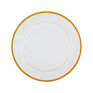 Assiettes de service rondes en métal émaillé personnalisables, réutilisables, lavables au lave-vaisselle, pour restaurants et tables de restaurant. - Product Image 4