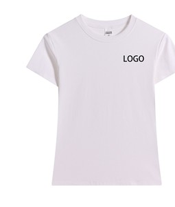 Custom Made Summer <b>Plain</b> Dyed Breathable Quick Dry Casual Plus Size <b>Black</b> Cotton Women Hip Hop <b>T</b>-<b>Shirt</b> - Product Image 2
