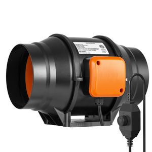 Ventilador de Extracción de Aire en Línea de 6 Pulgadas con Motor AC, 400 CFM, Controlador de Velocidad Variable, Silencioso, Flujo Axial, Potenciador de Refrigeración - Product Image 6
