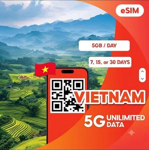 ผู้ผลิต eSIM เวียดนามสำหรับการเดินทาง 4G/5G Viettel บริการอินเทอร์เน็ตความเร็วสูง ครอบคลุมทั่วประเทศ พร้อมแพ็กเกจเปิดใช้งาน QR ทันที - Product Image 2