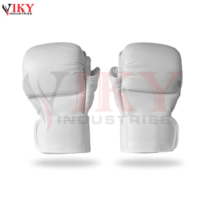Nouvel équipement d'arts martiaux mixtes (MMA) tendance, directement de l'usine, avec logo personnalisé, couleur unie blanche, pour grappling, sparring, gants de MMA - Product Image 1