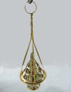 เครื่องหอมทองเหลืองชุบทองห่วงโซ่แขวนเครื่องหอมอโรมาแบบโบราณรุ่นใหม่มีกลิ่นหอม - Product Image 5