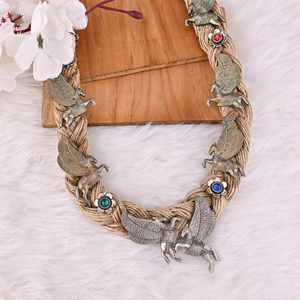 Boho Braided Jute Rope Pegasus <b>Statement</b> <b>Necklace</b> - Product Image 3