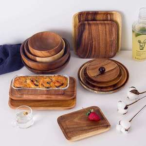 Handcrafted Wooden Charger <b>Plate</b> Stand Classic Design Crafted Sustainable Mango Wood Japanese Acacia Neem Wood Decorative Epoxy - Product Image 1