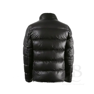Chaqueta de lona gruesa personalizable para hombre, diseño de diseñador, con capucha, estilo burbuja, abrigo de invierno reversible con cremallera, color negro, OEM - Product Image 4