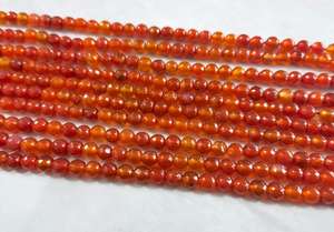 Cuentas de ágata naranja facetadas de piedra natural para pulseras y fabricación de joyería DIY - Product Image 6