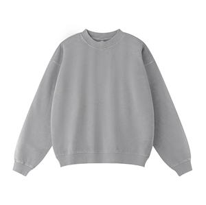 Sweat-shirt surdimensionné pour homme, style hip-hop, noir uni, rétro, effet délavé, vintage, avec logos personnalisés, 100% coton, streetwear - Product Image 1