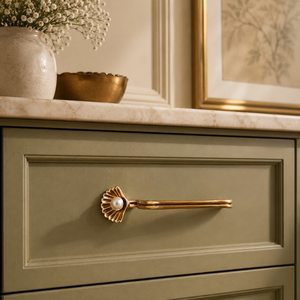 Premium luxury Solid Brass Shell Cabinet Handle Pearl <b>Drawer</b> <b>Pull</b> Luxury Furniture Hardware for Cupboards Wardrobes and Dressers - Product Image 4