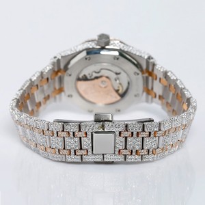 Reloj Mecánico de Lujo con Incrustaciones de Moissanita, Correa de Acero Inoxidable de 20 mm, Esfera de Cristal Octogonal, Analógico para Hombre - Product Image 2