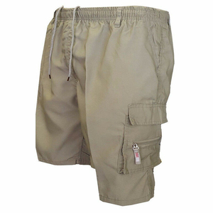 Nouvelle Arrivée Short Cargo Homme Uni Décontracté Taille Mi-Haute Élastique Respirant Toile 100% Polyester Short de Sport Athlétique Course à Pied - Product Image 5