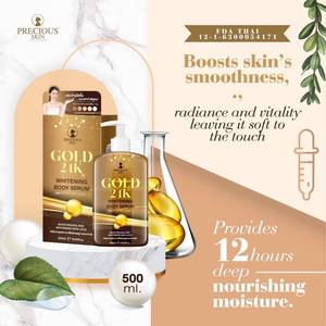 PRECIOUS SKIN GOLD 24K WHITENING BODY <b>SERUM</b> 500ML MOISTURIZING AND WHITENING SKIN LOCK 500ml. product of Thailand - Product Image 2