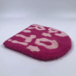 Plush Beanie Hat G.O.R.T! Flock Print Letter Pattern Unisex Adult <b>Winter</b> <b>Cap</b> 56-58CM Casual Style - Product Image 3