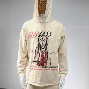 Sweat à capuche surdimensionné unisexe de haute qualité en éponge française bleue personnalisable avec logo brodé en coton lourd Streetwear pour hommes - Product Image 6