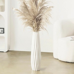 Jarrón cilíndrico de madera de sheesham blanqueada |   Diseño Contemporáneo Ecológico |   Artesanía al por Mayor |   Moradabad, India - Product Image 4